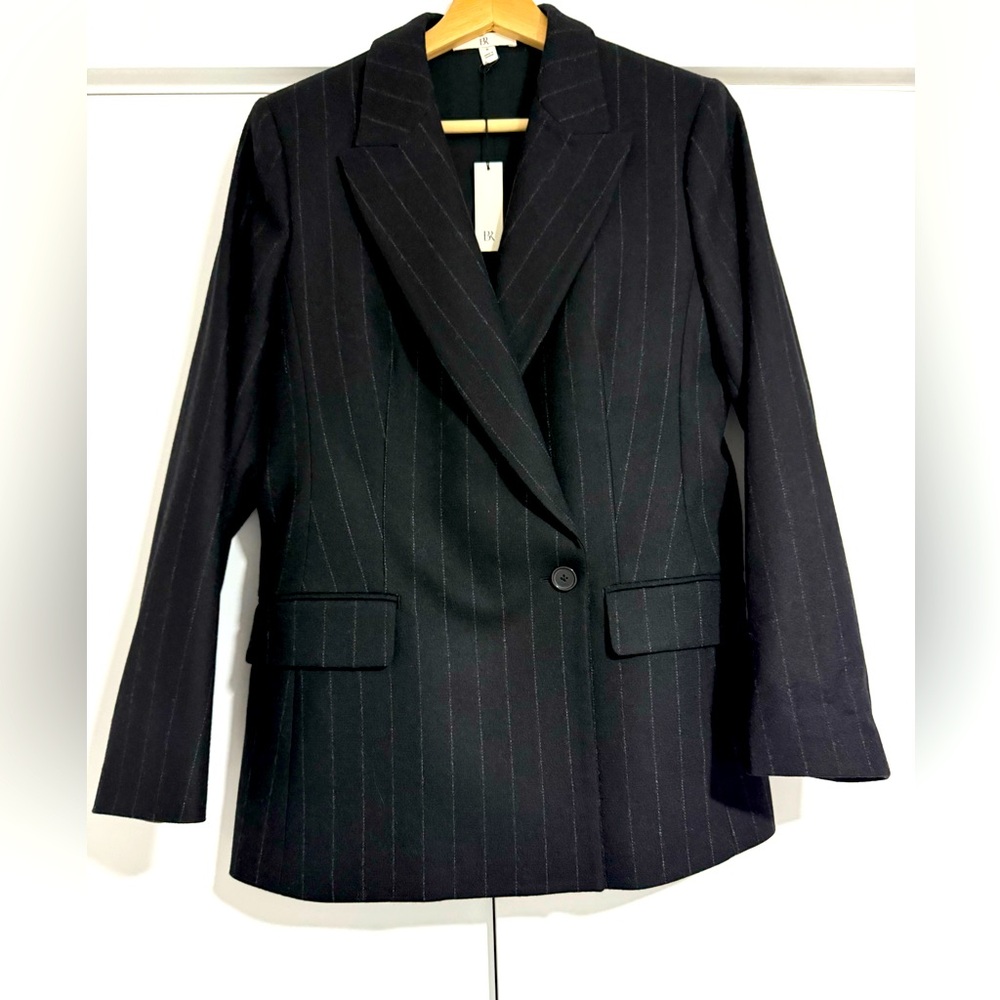 Banana Republic Black Pinstripe Blazer